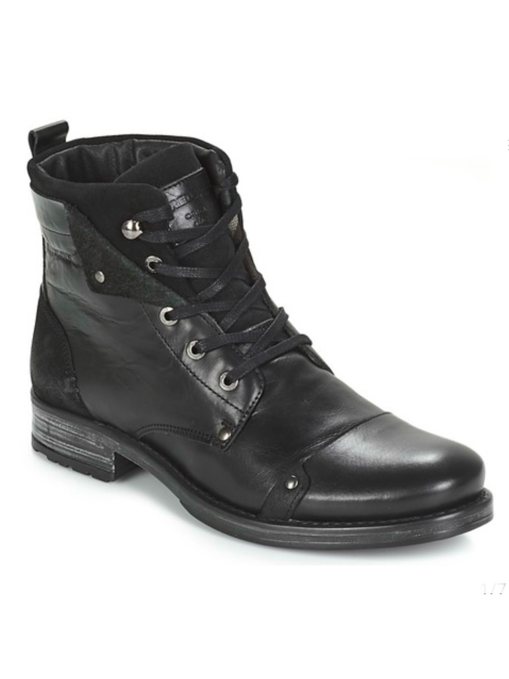 Redskins ‘Yedos’ Black Leather Lace-Up Ankle Boots. Size 11